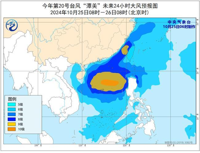 台风预警：“潭美”强度逐渐增强，浙江福建等地部分地区将有暴雨