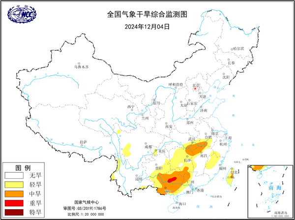 目前广西大部出现中度气象干旱