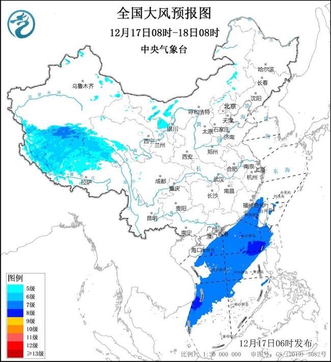 大风蓝色预警：西藏青海局地阵风可达10至11级