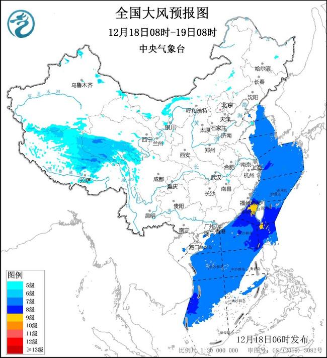 大风蓝色预警：西藏青海四川内蒙古等地部分地区有大风