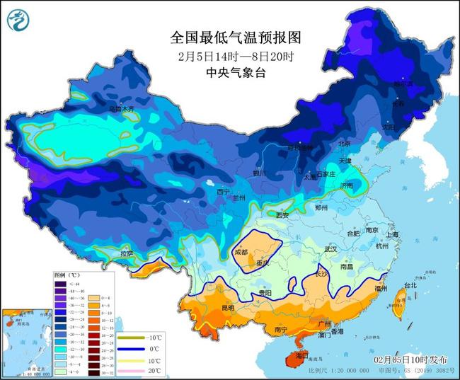 中央气象台发布蛇年首个寒潮预警 北方部分地区过程降温可超10℃