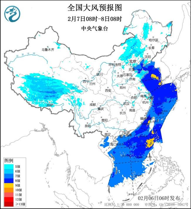 大风黄色预警：京津冀等地部分地区最大阵风可达9至10级