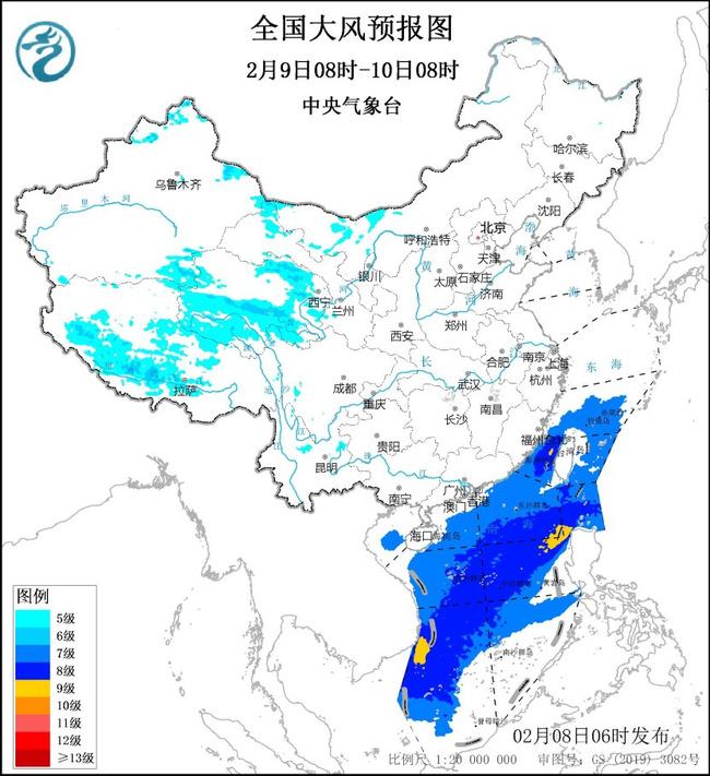大风黄色预警：内蒙古河北西藏青海等地部分地区阵风可达7至8级
