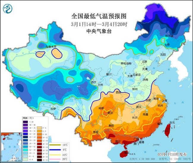 寒潮黄色预警：华北南部及其以南部分地区降温可达18℃以上