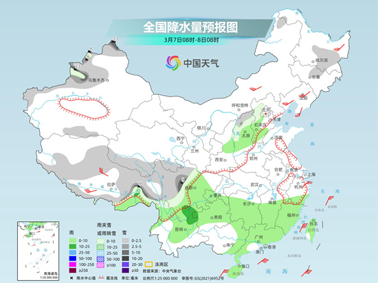 南方阴雨模式难下线回温乏力 北方暖意持续升级或暖过江南
