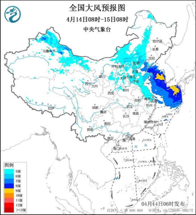大风黄色预警：北京河北山东新疆等地局地有10级以上阵风