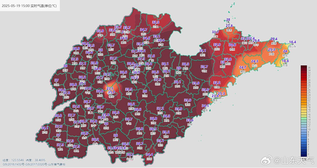 山东今天高温范围较大
