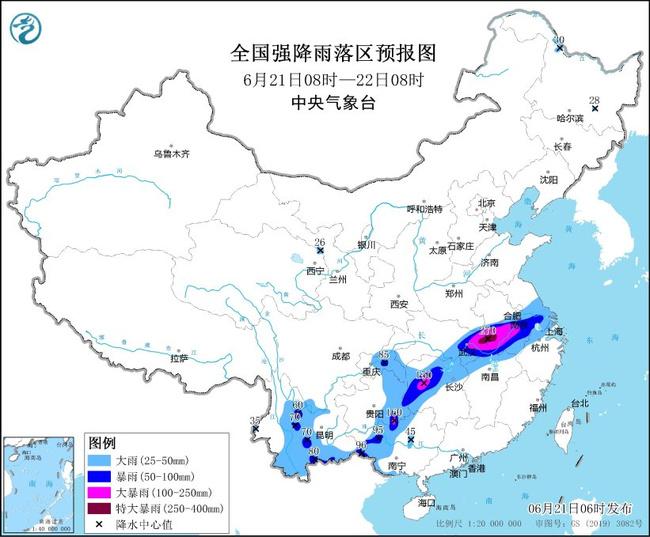 暴雨橙色预警！湖北安徽等9省区市部分地区有暴雨到大暴雨