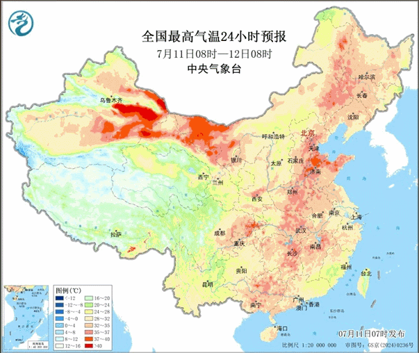 未来一周全国气温预报