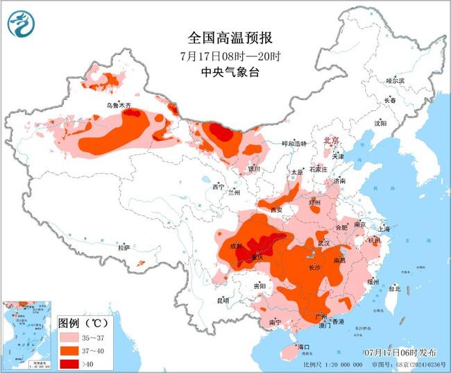 高温橙色预警！14省区市部分地区最高气温可达37至39℃