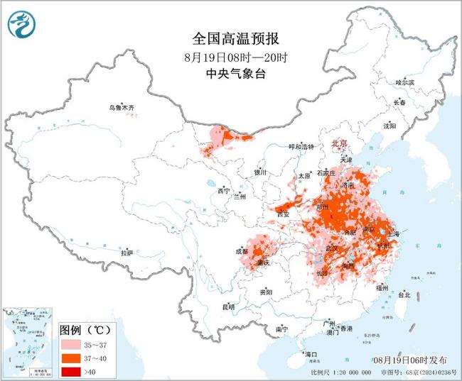 高温黄色预警：陕西河南湖北等6省局地最高气温可超40℃