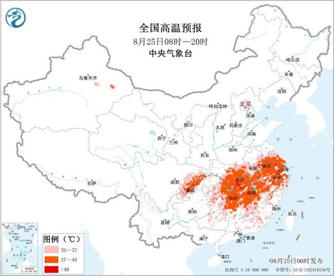 高温黄色预警：重庆湖北湖南江西等地局地最高气温可超过40℃