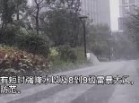 今早南京多地暴雨围城 局地伴有8到9级雷暴大风