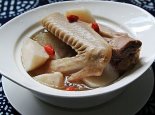 老鸭山药汤的做法