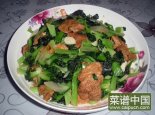 菊花菜炒豆制品的做法