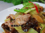滑炒鲜蘑肉片